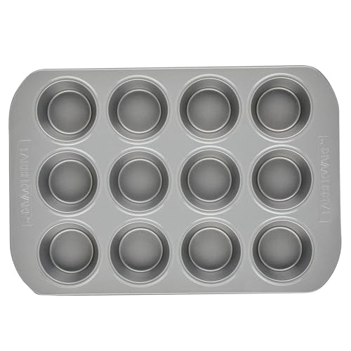 Farberware Nonstick Bakeware 12-Cup Muffin Tin / Nonstick 12-Cup Cupcake Tin - 12 Cup, Gray