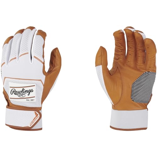 Rawlings | WORKHORSE Baseball Batting Gloves | Youth Small | Caramel/White