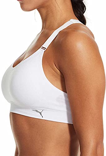 PUMA Women Sports Bra, 3-Pack (Black/White/Grey, Large)