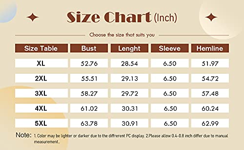 Fisoew Women's Plus Size T Shirts Oversized Tees Half Sleeve Crew Neck Cotton Tunic Tops Khaki