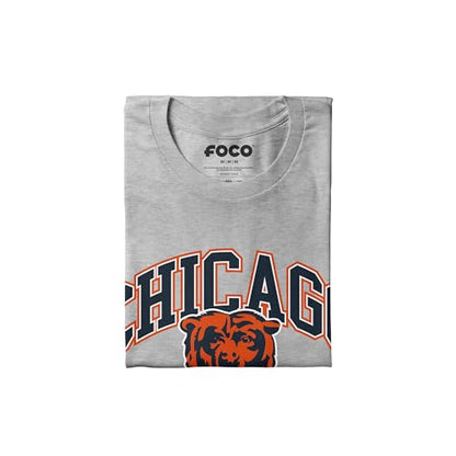 FOCO Chicago Bears Arched Wordmark Heather Gray T-Shirt - X-Large