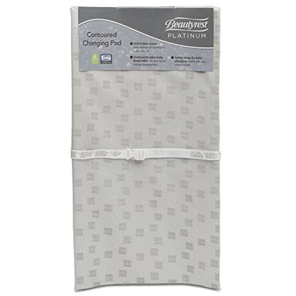 Waterproof Baby and Infant Diaper Changing Pad, Beautyrest Platinum, White