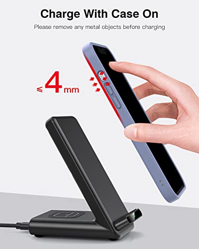 Wireless Charging Station,3 in 1 Wireless Charging Stand Made for Apple Watch Ultra 8 7 6 SE 5 4 3,Fast Wireless Charger Made for iPhone 14/14 Plus/14 Pro Max/13/12/11/X/8,AirPods Pro 2(with Adapter)