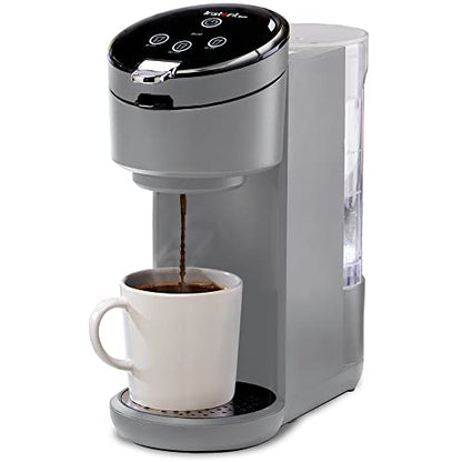 Instant Pot Solo Single Serve Coffee Maker,From the Makers of Instant Pot,K-Cup Pod Compatible Coffee Brewer,Includes Reusable Coffee Pod&Bold Setting,Brew 8 to 12oz.,40oz. Water Reservoir,Grey