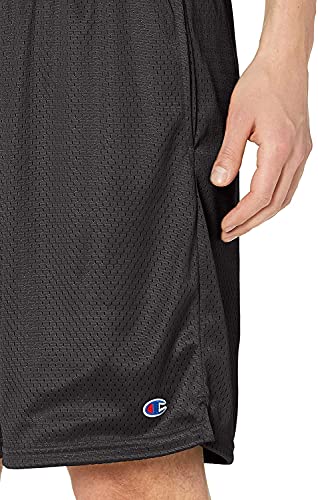 Champion mens 9" Shorts, Mesh Shorts, 9", Mesh Basketball Shorts, Mesh Gym running shorts, Black-407q88, XX-Large US