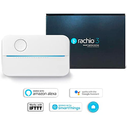 Rachio 16ZULW-C 16 Zone: 3rd Generation Smart Sprinkler Controller with Hyperlocal Weather Intelligence,Grey