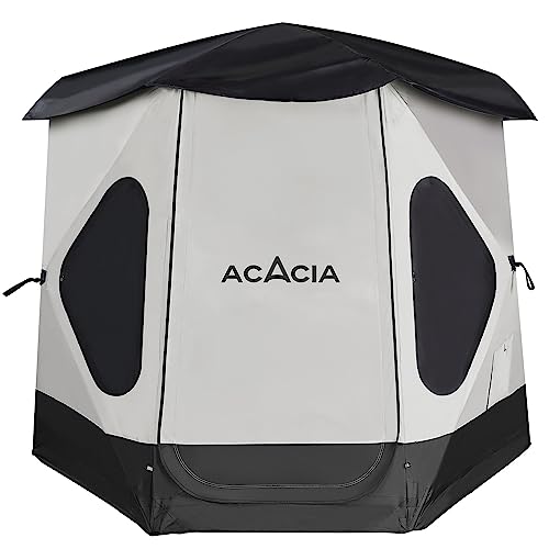 Space Acacia Tent Only, 3-in-1 Pop Up Camping Tent with 8 Windows, Waterproof Windproof Easy Setup 2/3 Person Tent for Camping Travel, Hiking, Backpacking, Moonstone