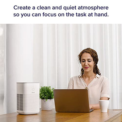 LEVOIT Air Purifier for Home Bedroom, HEPA Fresheners Filter Small Room Cleaner with Fragrance Sponge for Smoke, Allergies, Pet Dander, Odor, Dust Remover, Office, Desktop, Table Top, 1 Pack, White