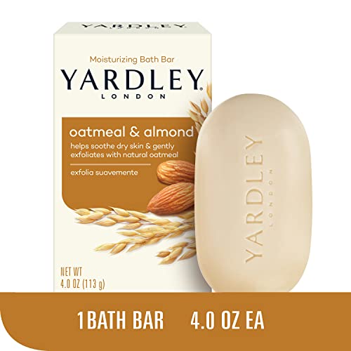 Yardley Oatmeal and Almond Bar Soap, Oatmeal & Almond, 4 Ounce