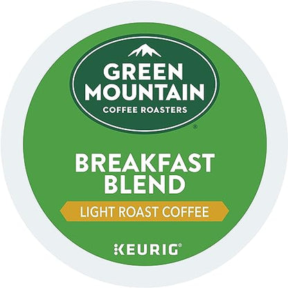 Green Mountain Coffee Roasters Breakfast Blend Single-Serve Keurig K-Cup Pods, Light Roast Coffee, 24 Count (Pack of 4)