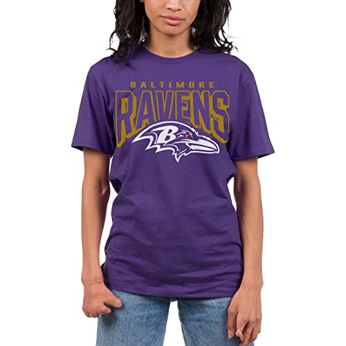 Junk Food Clothing x NFL - Baltimore Ravens - Bold Logo - Unisex Adult Short Sleeve Fan T-Shirt for Men and Women - Size 3X-Large