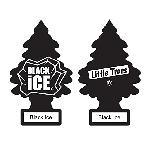 Little Trees Car Freshener, Black Ice, 10-Pack