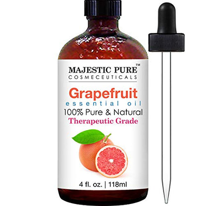 MAJESTIC PURE Grapefruit Essential Oil, Therapeutic Grade, Pure and Natural Premium Quality Oil, 4 fl oz