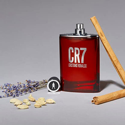 CR7 Cristiano Ronaldo - Eau De Toilette Cologne- Woody, Musky Scent with Lavender, Cardamom, Tobacco, and Cedar - Original Men’s Fragrance Collection - 3.4 oz