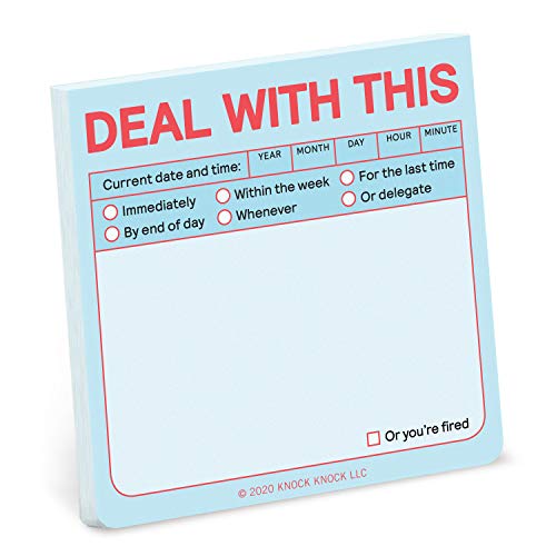 1-Count Knock Knock Deal with This Sticky Note (Pastel Version, 3 x 3-inches)