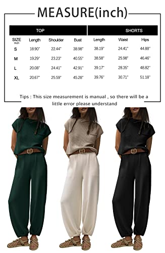 LILLUSORY Womens Fall Fashion 2023 Outfits Clothes Casual Summer Two 2 Piece Matching Lounge Sets Cute Sweatsuits Trendy Airport Outfits Cozy Knit Oversized Sweater Top Loungewear Pants Clothing