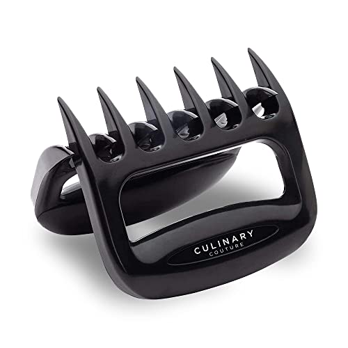 Culinary Couture Black Meat Claws for Shredding and Mixing, Shredding Claws for Pulled Pork, Chicken Shredder Tool, BBQ Claws for Shredding Meat, White Elephant Gift Ideas, Stocking Stuffer for Cooks