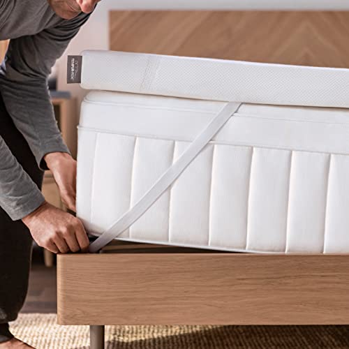 Tempur-Pedic TEMPUR-Adapt + Cooling 3-Inch Queen Mattress Topper Medium Luxury Premium Foam, Washable Cover, Medium Cooling Topper,White