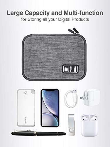 Luxtude Electronics Organizer bag, Portable Cord/Cable Storage, Compact Tech Bag & Charger Case, Travel Essentials for Electronics Items/USB/SD/Charger