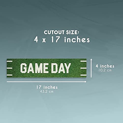 Football Party Decorations, Cutout Signs for Sports and Tailgate Parties (4x17 Inches, 8 Pack)