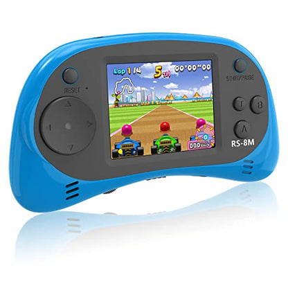 E-MODS GAMING Kids Handheld Games 16 Bit Retro Video Games Console with 220 HD Electronic Games - 2.5'' LCD Portable Travel Games Entertainment Gifts for Boys Girls Ages 4-12 (Sky Blue)