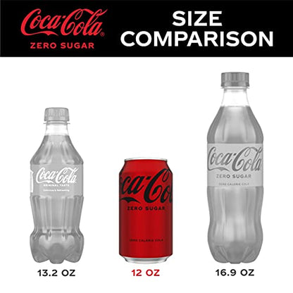 Coke Zero Sugar Cola Soda, 12 oz, 24 Pack (Package May Vary)