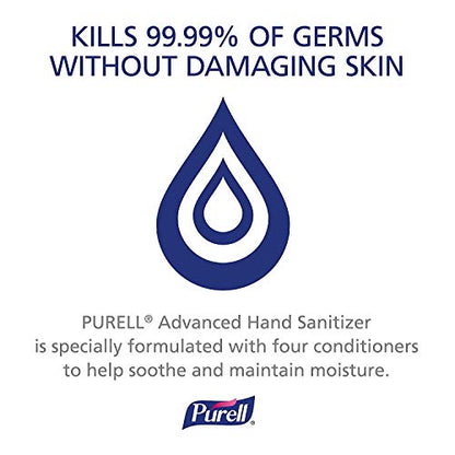 PURELL Advanced Hand Sanitizer Soothing Gel, Fresh Scent, 8 fl oz Pump Bottle (Pack of 4), 9674-06-ECDECO