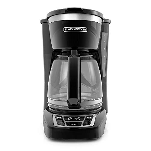 Black+Decker CM1160B 12-Cup Programmable Coffee Maker, Black/Stainless Steel