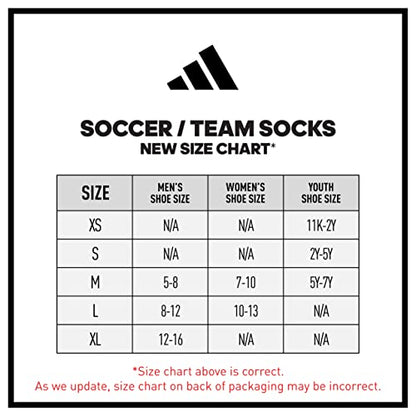 adidas Unisex Metro 6 Soccer Socks (1-pair), Ultra Pop/Clear Grey/Black, Medium