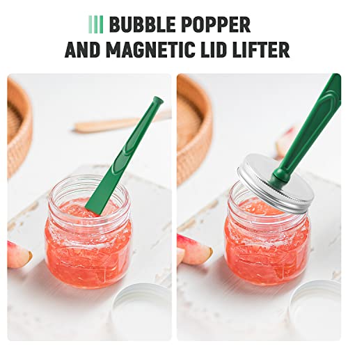 Pisol Magnetic Jar Lid Lifter and Canning Bubble Popper Remover Measurer, 3 In 1 Canning Tools Supplies for Pot Home (2PCS)