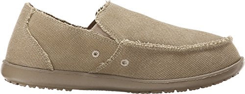 Crocs Men's Santa Cruz Loafers, Comfortable Men's Loafers, Slip On Shoes, Khaki/Khaki, 11 Men