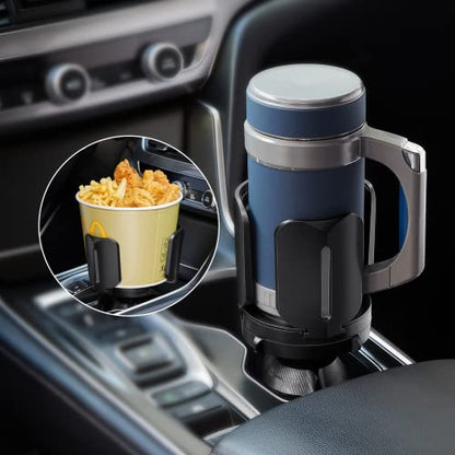 Car Cup Holder Expander Adapter (Adjustable) THIS HILL All Purpose Cup Holder Expander for Car with Rubber Fits Less Than 5.51" Large Bottles & Mugs & Foods & Drinks