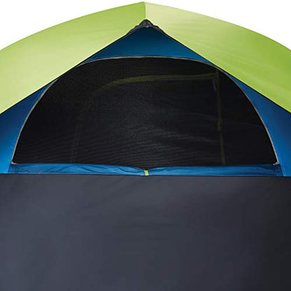 Coleman Dome Camping Tent | Sundome Dark Room Tent with Easy Set Up , Green/Black/Teal, 4 Person