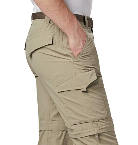 Columbia Men's Silver Ridge Convertible Pant, Breathable, UPF 50 Sun Protection, Tusk, 38x32