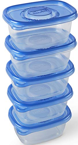 GladWare Soup & Salad Food Storage Containers for Everyday Use | Medium Rectangle Containers for Food Storage | Containers Hold up to 24 Ounces of Food, 5 Count Set