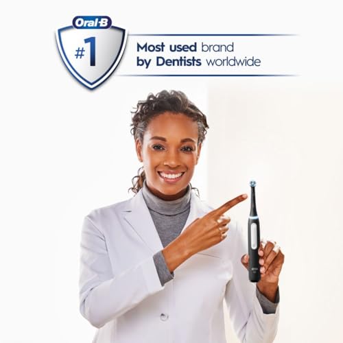 Oral-B iO Series 3 Limited Rechargeable Electric Powered Toothbrush, White with 2 Brush Heads and Travel Case - Visible Pressure Sensor to Protect Gums - 3 Modes - 2 Minute Timer