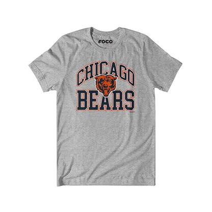 FOCO Chicago Bears Arched Wordmark Heather Gray T-Shirt - X-Large