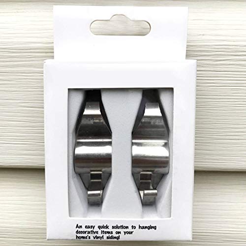 Cozcty No-Hole Needed Vinyl Siding Hooks for Hanging 12 Pack, Heavy Duty Light Wreath Planter Hanger