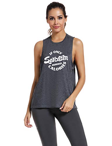 FANNOO Workout Tank Tops for Women-If Only Womens Funny Saying Fitness Gym Racerback Sleeveless Shirts