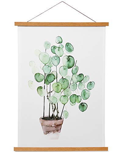 Magnetic Poster Frame Hanger, Natural Teak, 10x13 10x14 10x15 Poster Hanger for Photos, Pictures, Prints, Maps, Scrolls and Canvas Artwork