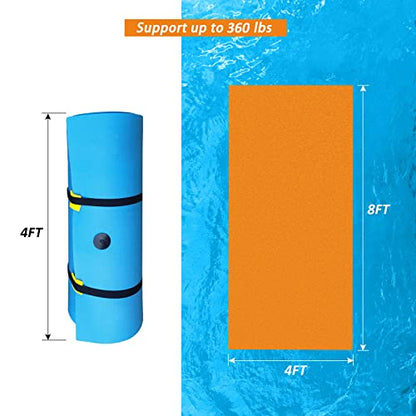 Zipfun Floating Mat - for Lake Water Lily Pad Mat, XPE Island Kid and Adults (8' x 4' 1.3")