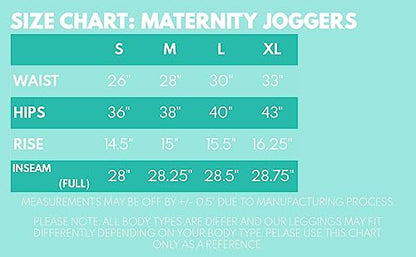 Leggings Depot Women's Maternity Pants Over The Belly Pregnancy Joggers Casual Lounge Pants (Black, X-Large)