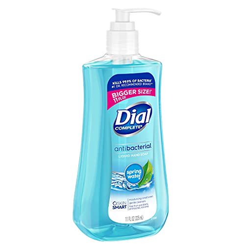 Dial Complete Antibacterial Liquid Hand Soap, Spring Water, 11 fl oz (Pack of 4)