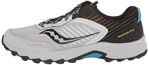 Saucony Men's Excursion TR15 Trail Running Shoe, Fog/Black/Topaz, 11