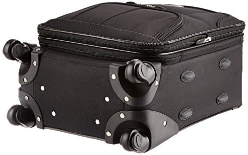 Rockland Expandable Spinner Carry On, Black, 19-Inch