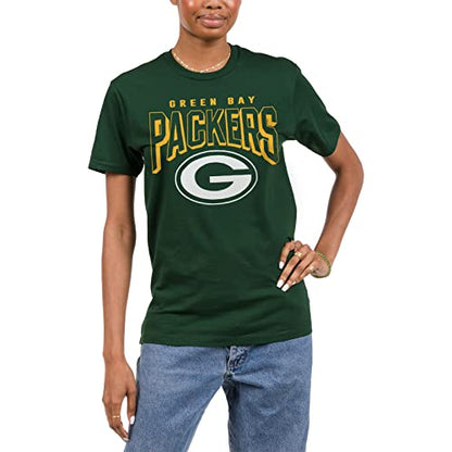 Junk Food Clothing x NFL - Green Bay Packers - Bold Logo - Unisex Adult Short Sleeve Fan T-Shirt for Men and Women - Size 3X-Large