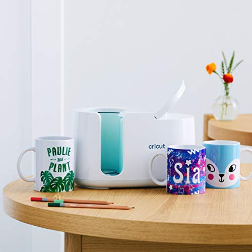 Cricut Mug Press US, Heat Press for Sublimation Mug Projects, One-Touch Setting, For Infusible Ink Materials & Mug Blanks 11 oz - 16 oz (Sold Separately), Includes Auto-Off Safety Feature,White