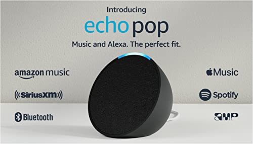 Introducing Echo Pop | Full sound compact smart speaker with Alexa | Charcoal