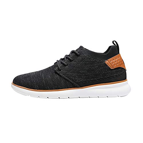 Bruno Marc Mens Mesh Fabric Fashion Sneakers Casual Oxfords Lightweight Breathable Versatile Walking Shoes, Black/Grey - 10 (Zero-01)