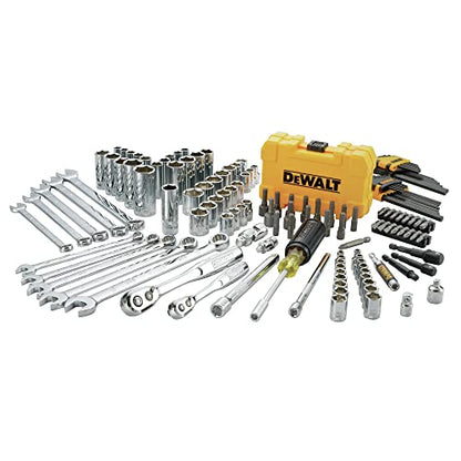 DEWALT Mechanics Tools Kit and Socket Set, 142-Piece, 1/4 & 3/8" Drive, MM/SAE (DWMT73802)